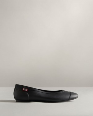 Bailarinas Hunter Tour Ballet Flats Mujer Negras Uruguay | F5O-9293