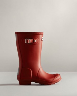 Botas de Agua Altas Hunter Original Rain Niños Rojas Uruguay | B7J-5488