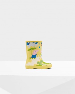 Botas de Agua Bajas Hunter First Peppa Pig Muddy Puddles Rain Niños Amarillo Uruguay | G2L-8520
