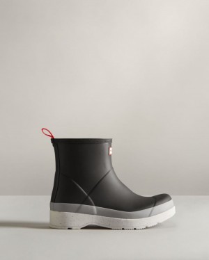 Botas de Agua Bajas Hunter Original Play Short Speckle Rain Hombre Negras Gris Uruguay | N1S-1818