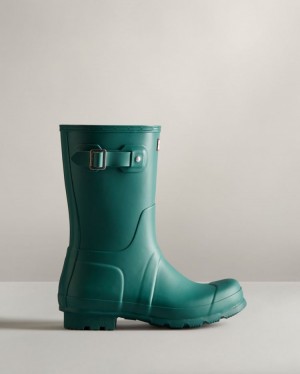 Botas de Agua Bajas Hunter Original Short Rain Hombre Azules Uruguay | Q9N-2562