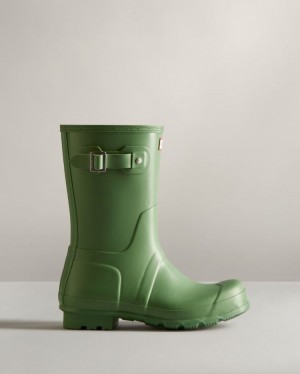 Botas de Agua Bajas Hunter Original Short Rain Hombre Verde Uruguay | S9I-2253