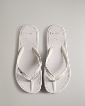 Chancletas Hunter Original Mujer Blancas Uruguay | I4J-1110